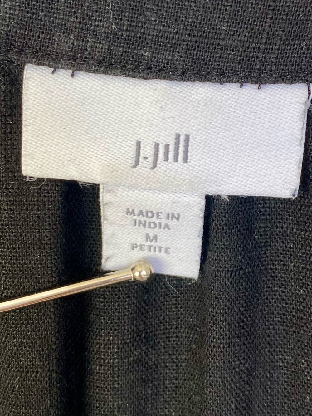 J Jill Black Jardin Notch-neck Tiered Shift Dress - Picture 6 of 7
